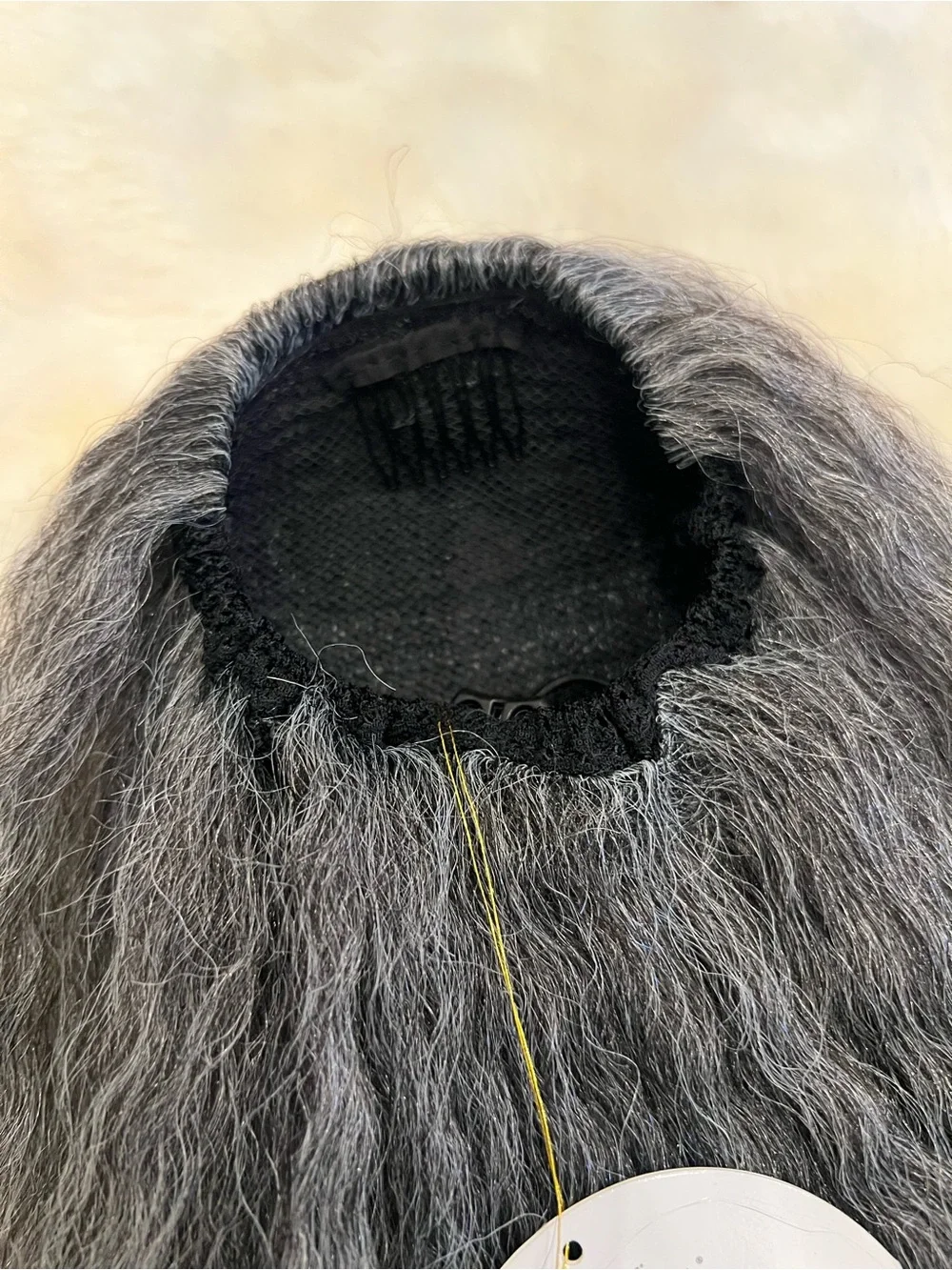 Drawstring Ponytail - Gray Synthetic Clip-In Hair Extension